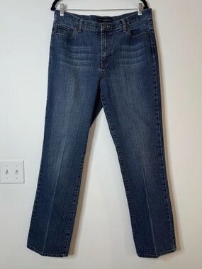 Venezia | Creased Blue Denim Bootcut Jeans 16 Tall